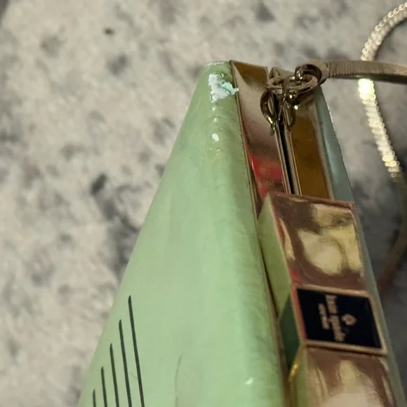Kate Spade RARE Samira Radio Mint Green Clutch Crossbody - Picture 16 of 16